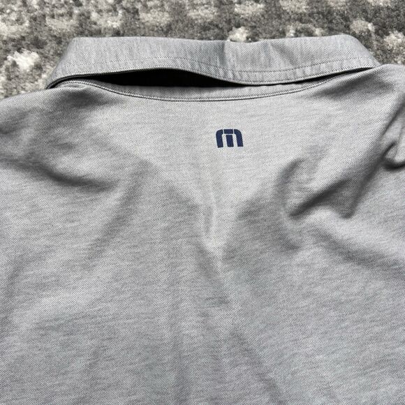 Travis Mathew Spyglass Hill Polo Shirt Mens XXL Blue Gray Golf Performance - Picture 4 of 8